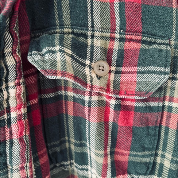 Abercrombie & Fitch flannel plaid Vintage (08’) cotton work shirt unisex size L - Picture 5 of 7